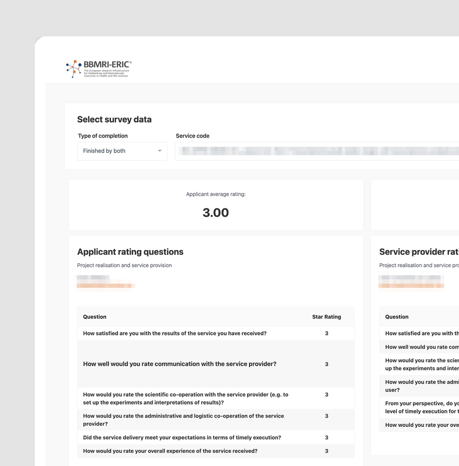 BBMRI-ERIC Service-Feedback in UNOY