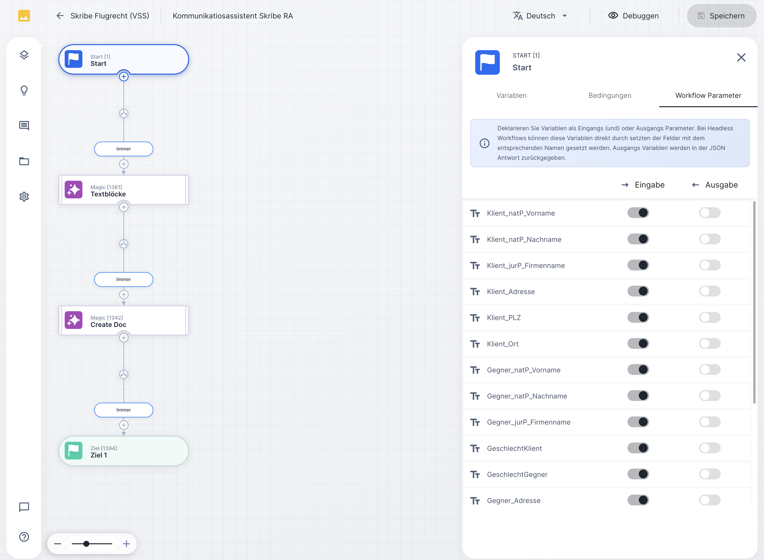 COIA Workflow als aufrufbare COIA-Function