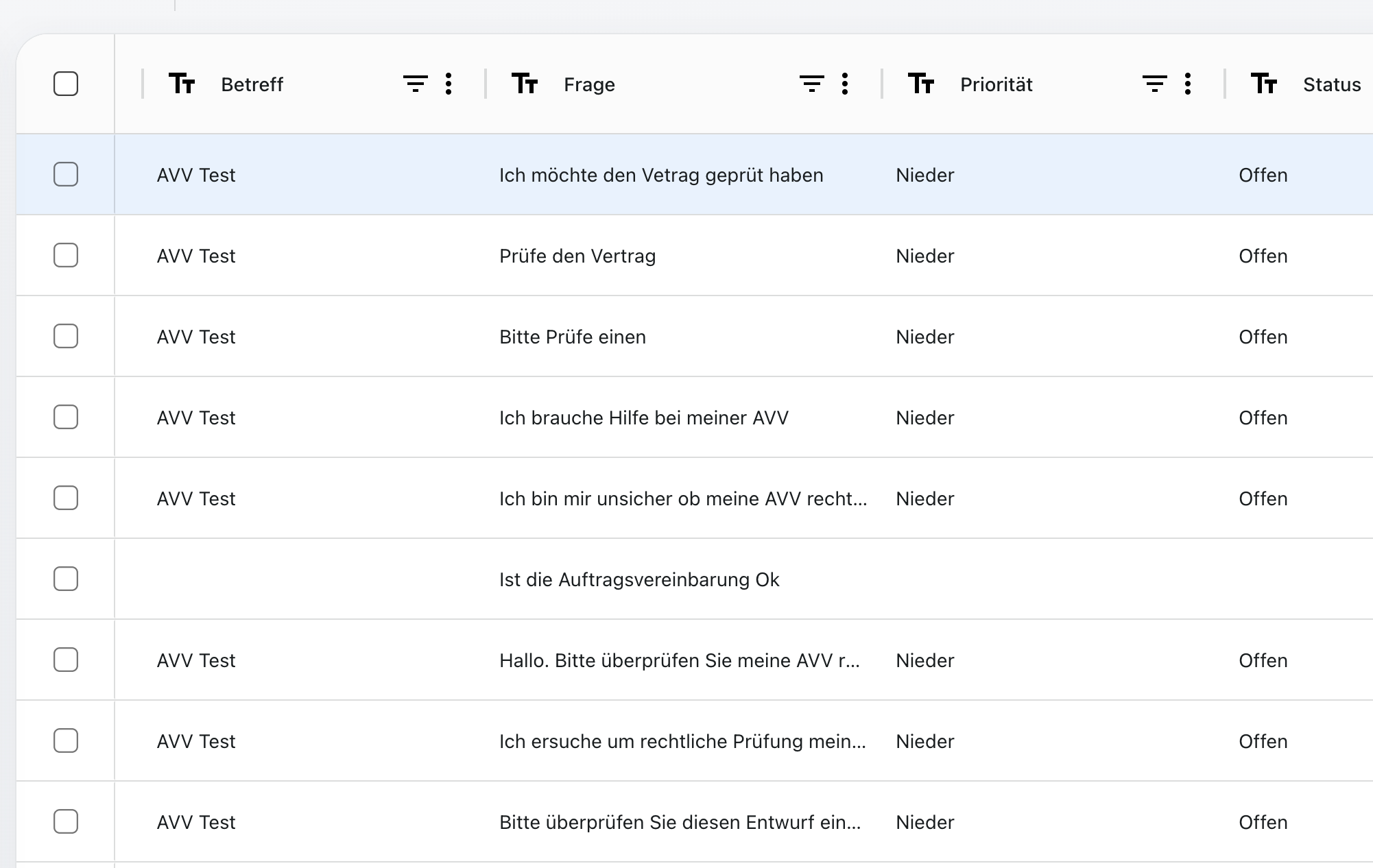 UNOY OS Tabelle mit Typen und Beziehungen, Mandanten-Datenbank