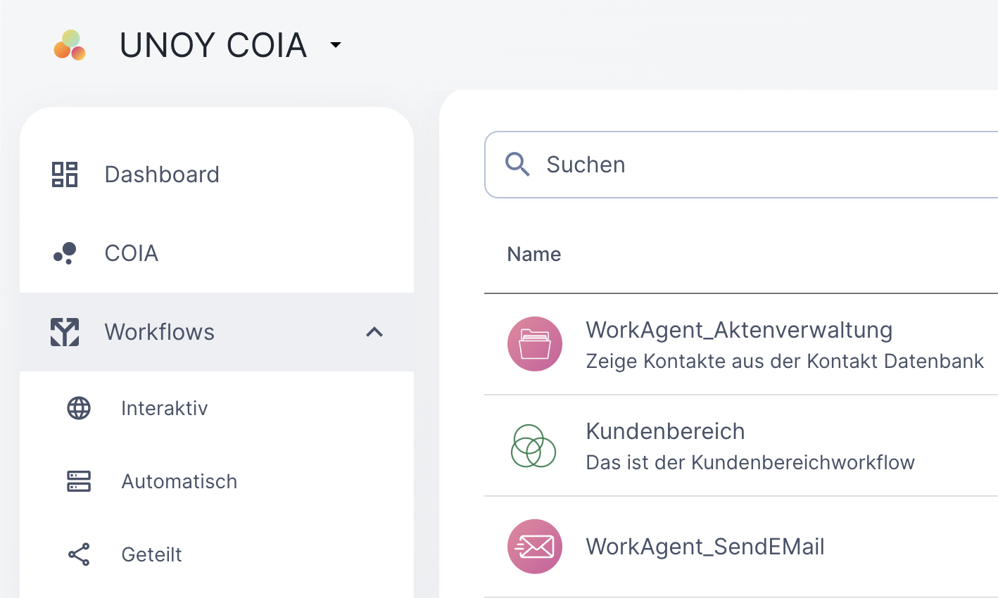 UNOY Workflow DSGVO-Auskunft: interaktiv, headless, liefern