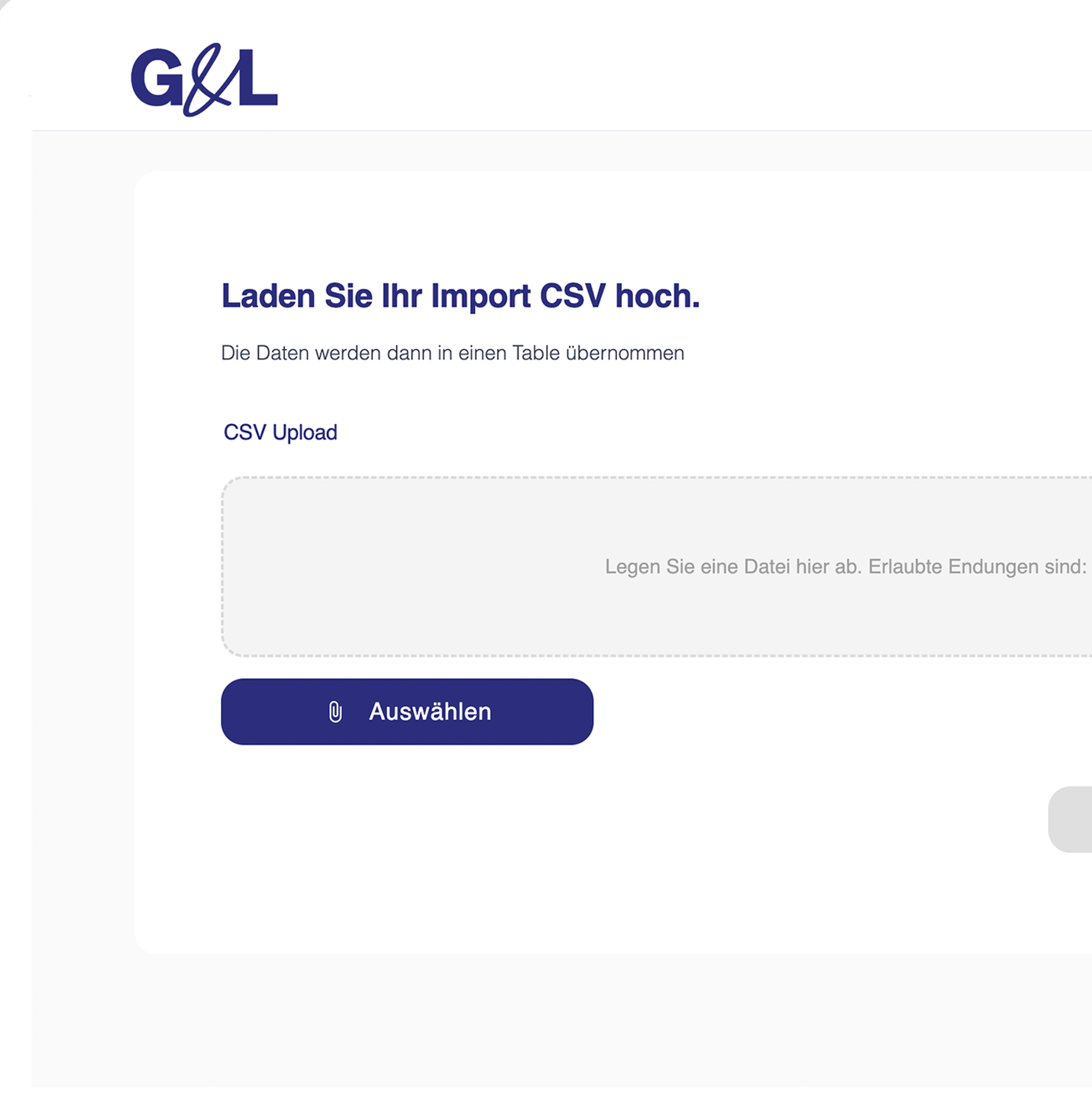 GL Inkasso CSV-Import in UNOY