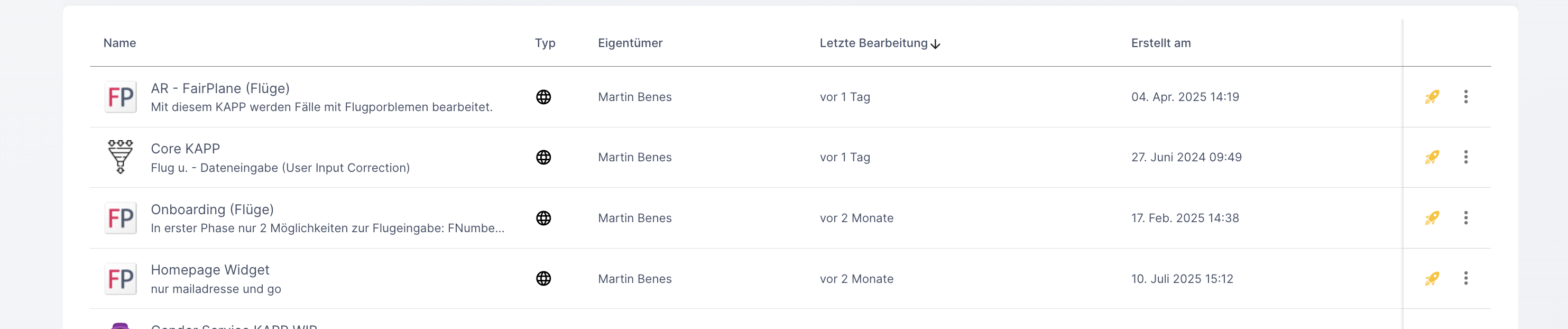 UNOY OS: Übersicht aller FairPlane-KAPPs mit Onboarding, Core und Homepage Widget